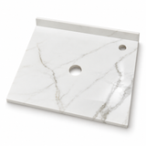 Placa Sinterizada Blanca Para Lavamanos 38 X 35 Cm - fondo blanco