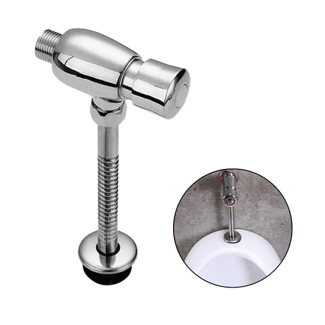 Combo Orinal de Pared 30 × 26 × 40 cm + Lavamanos de Colgar 29 × 29 cm con Griferías Push y Desagüe Cromado