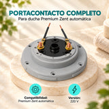Portacontacto completo para ducha Premium Zent automática 220 V — compatibilidad y voltaje