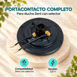 Portacontacto completo para ducha Zent con selector 220 V — compatibilidad y voltaje