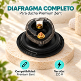 Diafragma completo para ducha Premium Zent 220 V — compatibilidad y voltaje