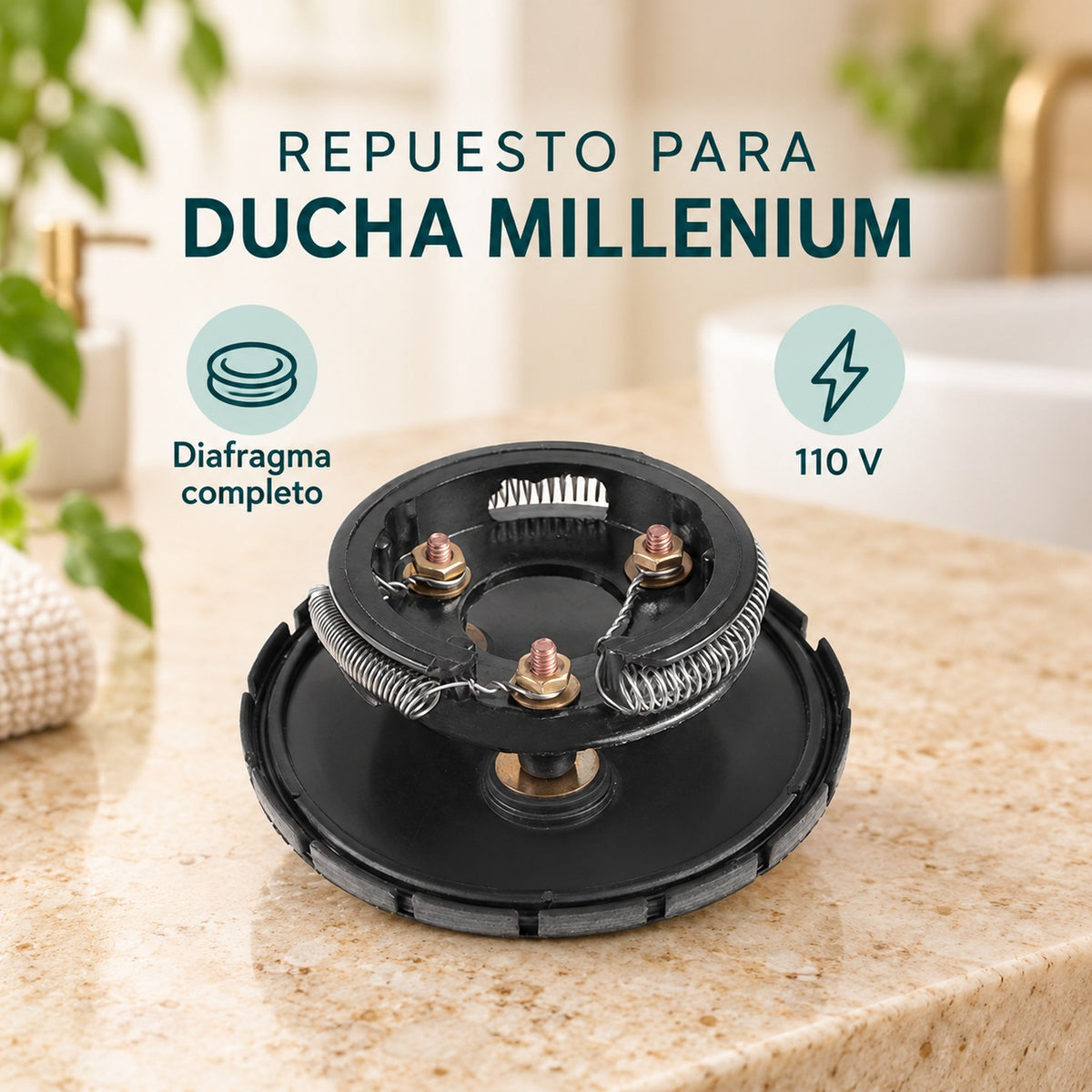 Diafragma completo para ducha Millenium 110 V - ambientación o características