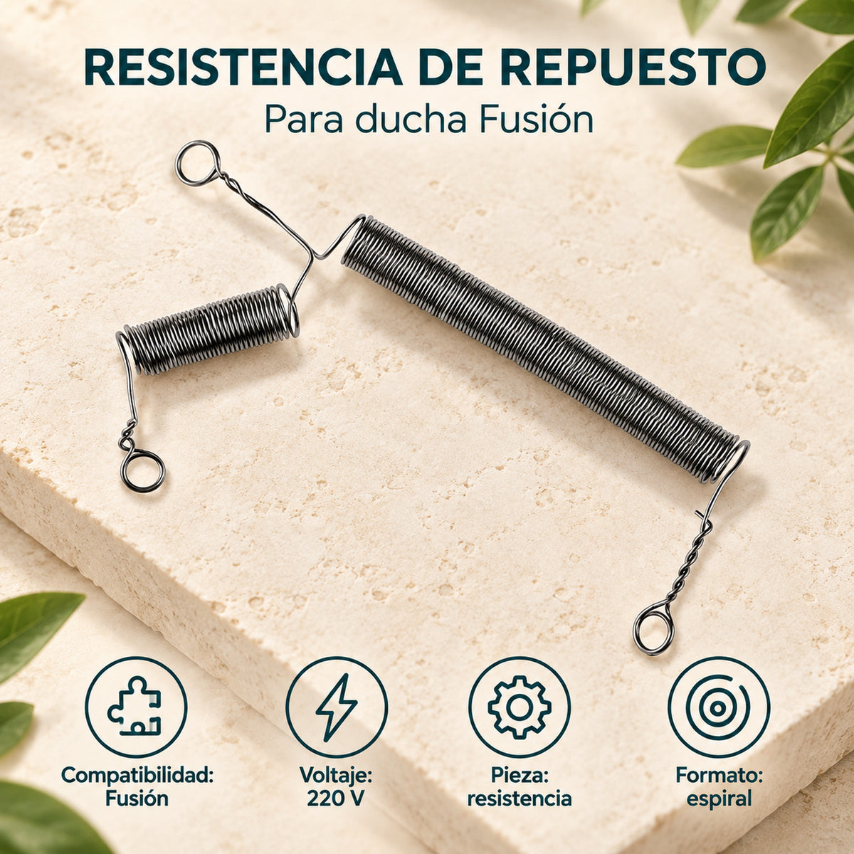 Resistencia de Repuesto para Ducha Fusión 220 V - información del producto 2
