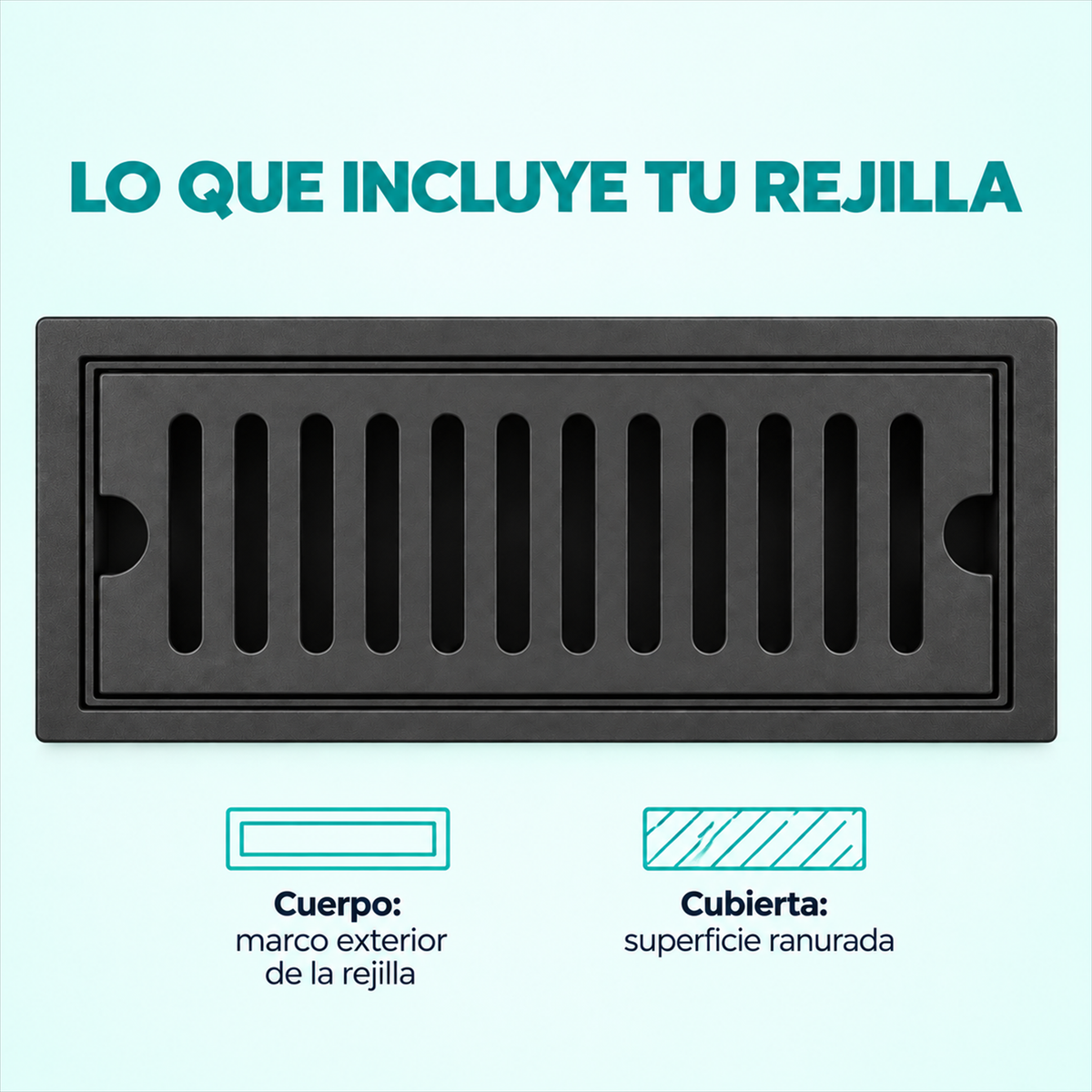 RN20B: infografía de contenido de la rejilla ranurada