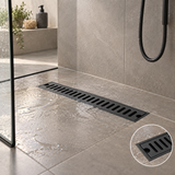 Rejilla Lineal Ranurada Negra Para Piso 40 x 10 cm — portada
