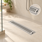 Rejilla Lineal Ranurada Satinada Para Piso 40 x 10 cm — portada