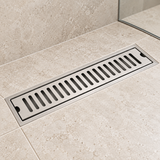 Rejilla Lineal Ranurada Satinada Para Piso 40 x 10 cm — ambientacion