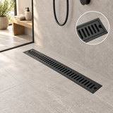 Rejilla Lineal Ranurada Negra Para Piso 60 x 10 cm — portada