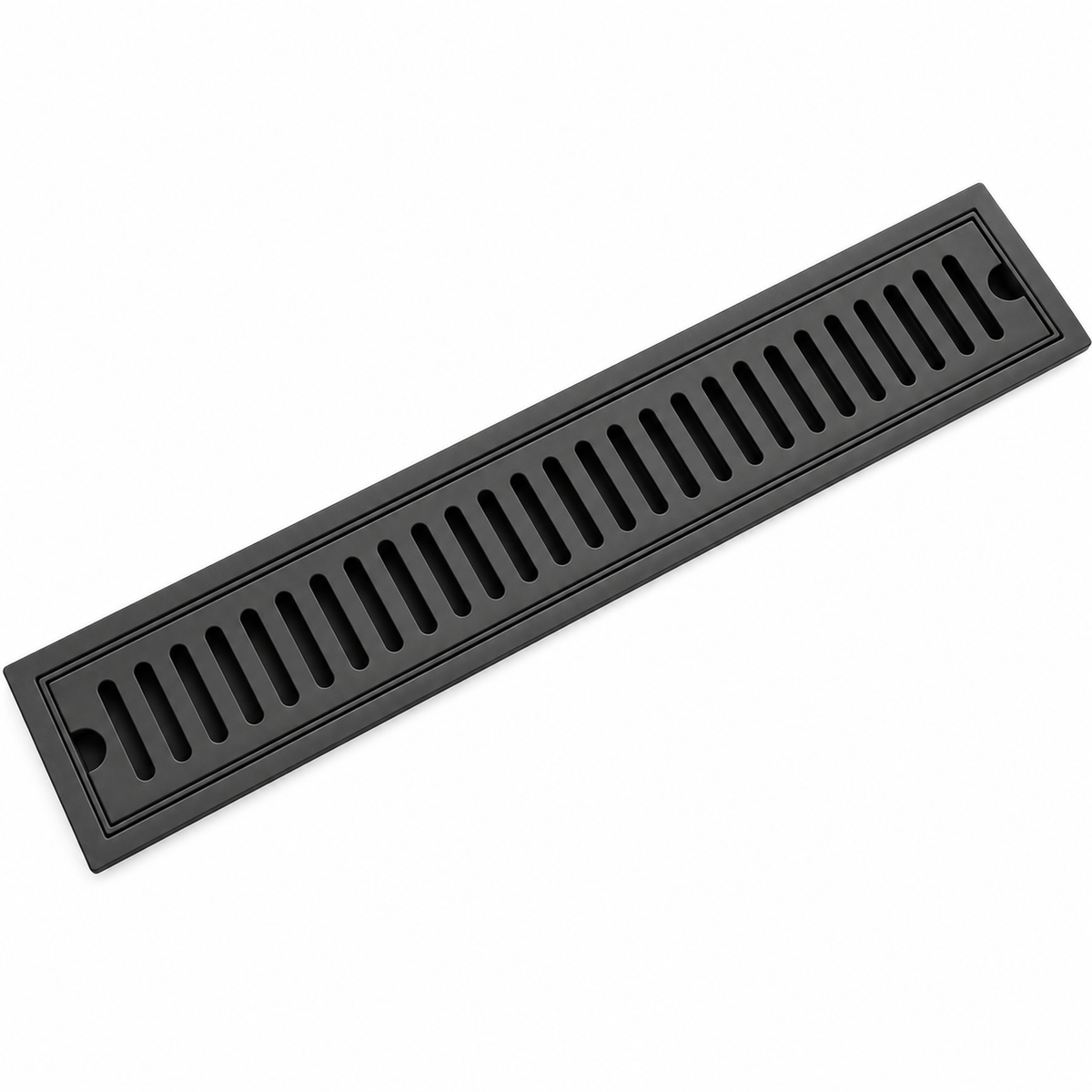 Rejilla Lineal Ranurada Negra Para Piso 60 x 10 cm — producto
