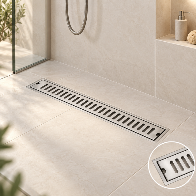 Rejilla Lineal Ranurada Satinada Para Piso 60 x 10 cm — portada