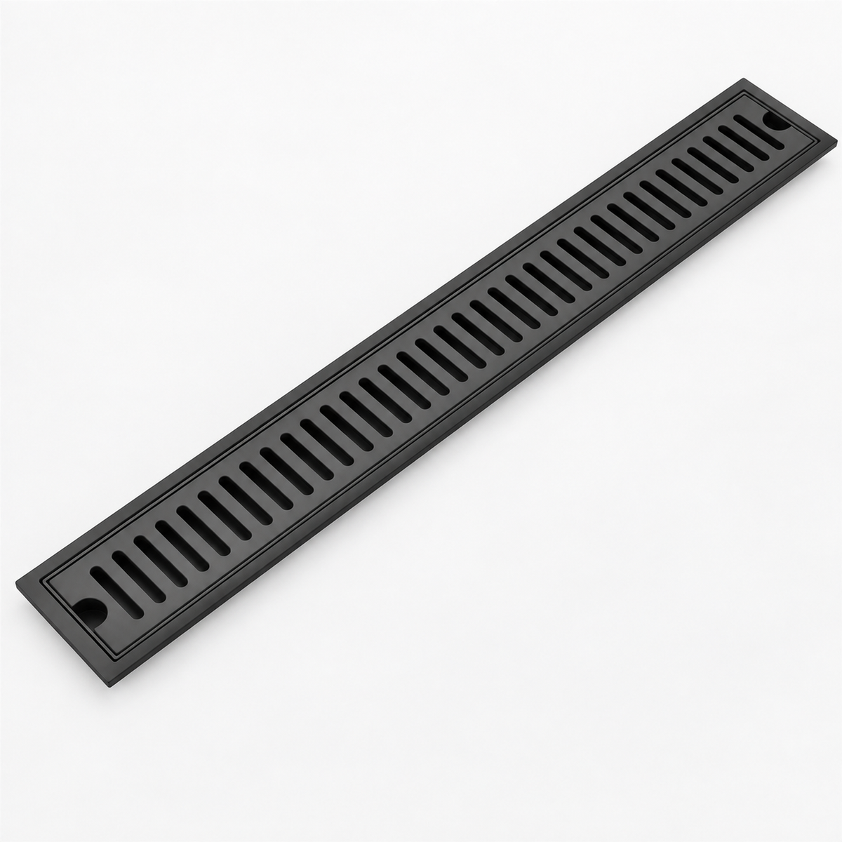 Rejilla Lineal Ranurada Negra Para Piso 80 x 10 cm — producto