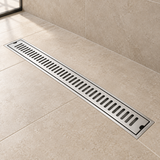 Rejilla Lineal Ranurada Satinada Para Piso 80 x 10 cm — ambientacion