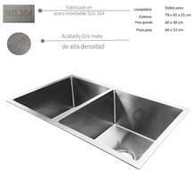 Lavaplatos Doble Pozo de 78x45cm: Elegancia y Funcionalidad en tu Cocina