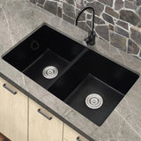Lavaplatos De Lujo Doble Poceta En Acero Inoxidable SUS 304 - 78x45x21 cm - Instalación Bajo y Sobre Mesón - Incluye Canastillas y Sifón