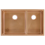 Lavaplatos De Lujo Doble Poceta En Acero Inoxidable SUS 304 - 78x45x21 cm - Instalación Bajo y Sobre Mesón - Incluye Canastillas y Sifón