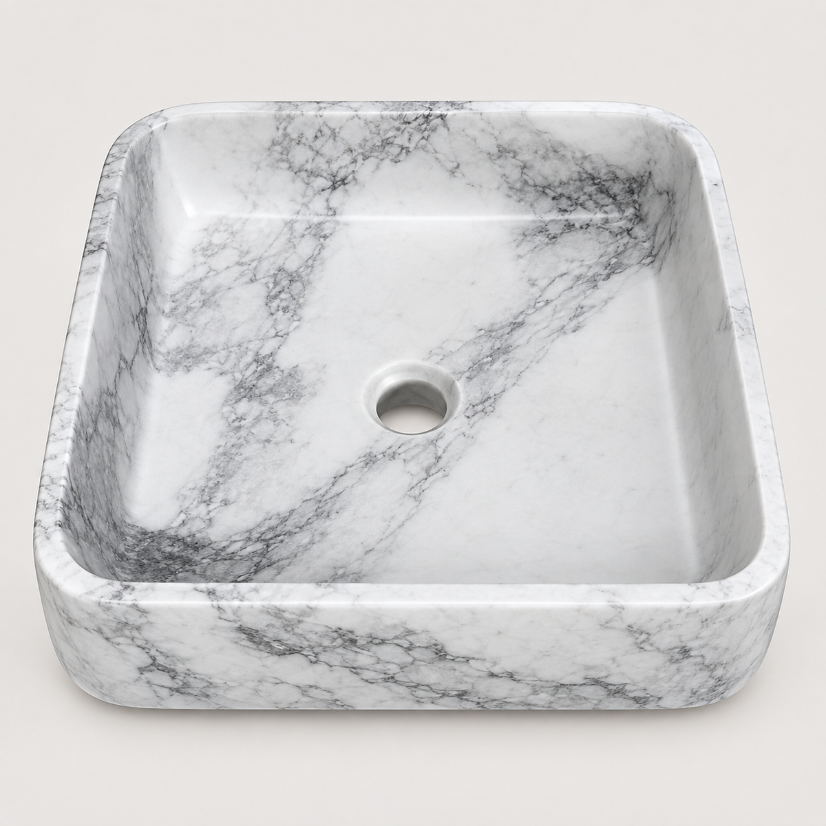 Lavamanos De Sobreponer Rectangular Carrara 39 x 39 x 10 cm — producto