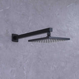 Tubo Extensión Ducha Negro De 45cm Con Escudo