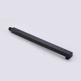 Tubo Extensión Ducha Negro De 45cm Con Escudo