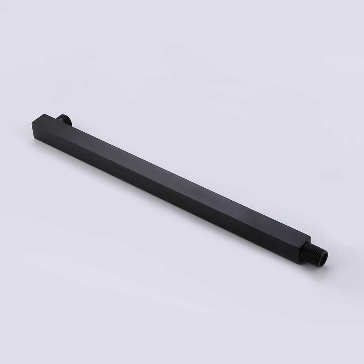 Tubo Extensión Ducha Negro De 45cm Con Escudo
