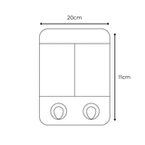 Dispensador De Jabon Doble Para Baño 2 En 1 Blanco