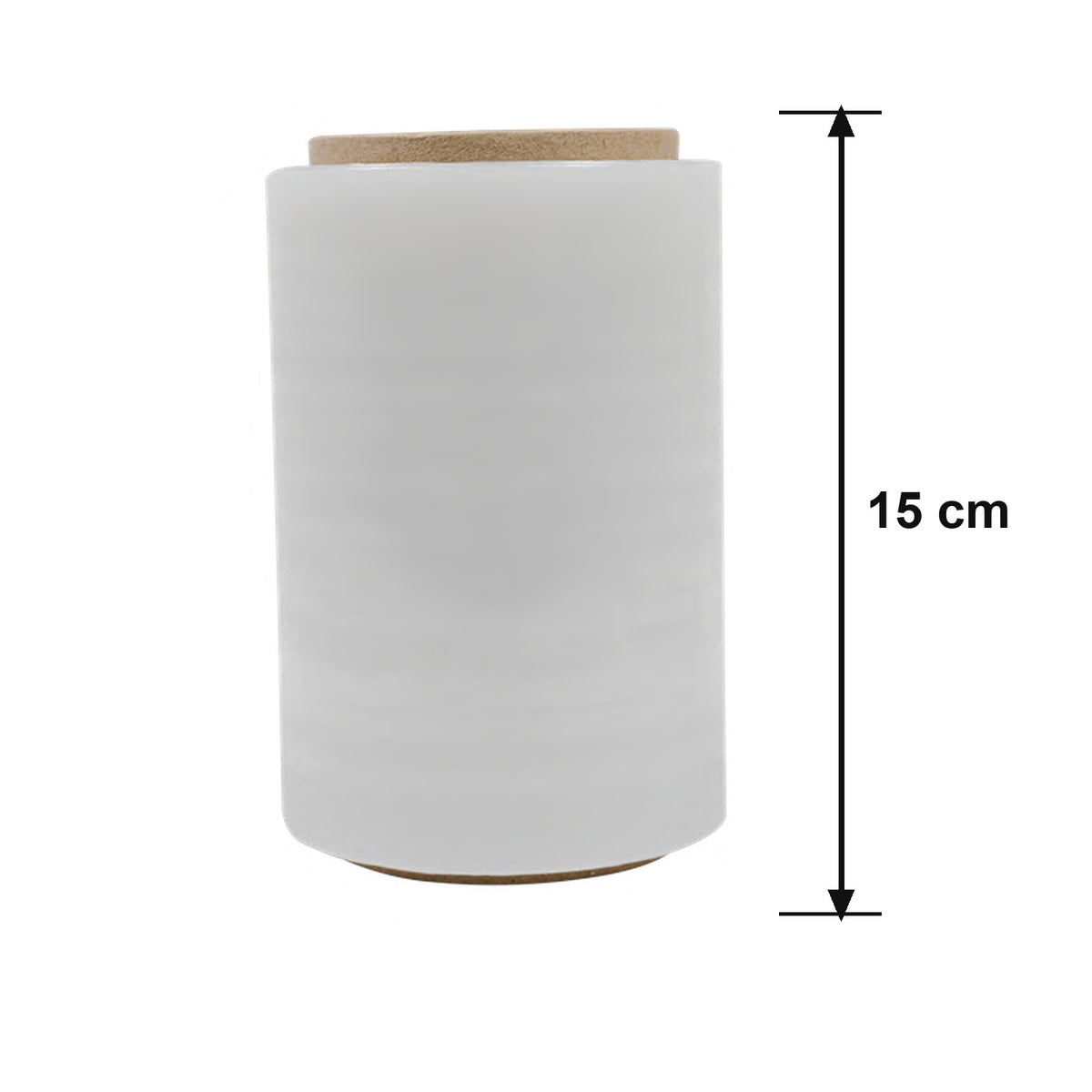 Película Stretch Transparente 15 cm · 18 micras · medidas