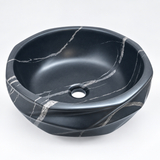 Lavamanos De Sobreponer Cosmos Negro Con Vetas 40 X 40 X 15 cm — producto