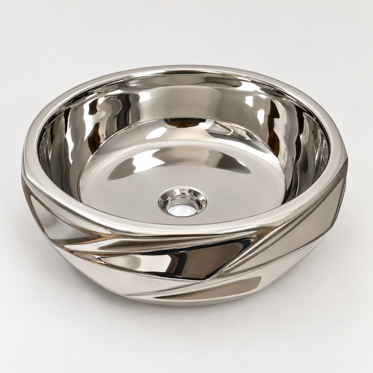 Lavamanos De Sobreponer Cosmos Plateado 40 X 40 X 15 cm — producto