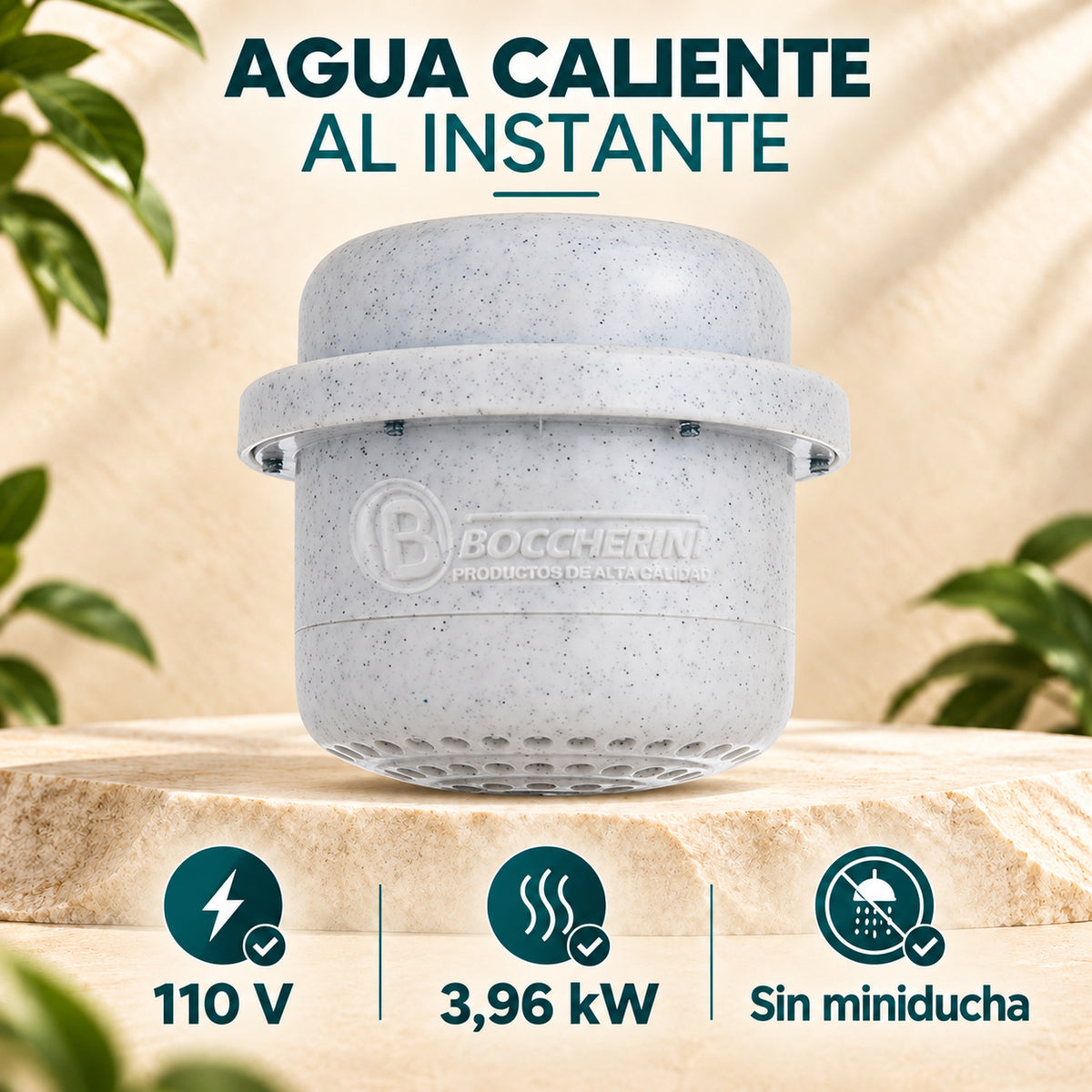 Características de Ducha Eléctrica Victory Mármol 110 V Sin Miniducha, 16 cm
