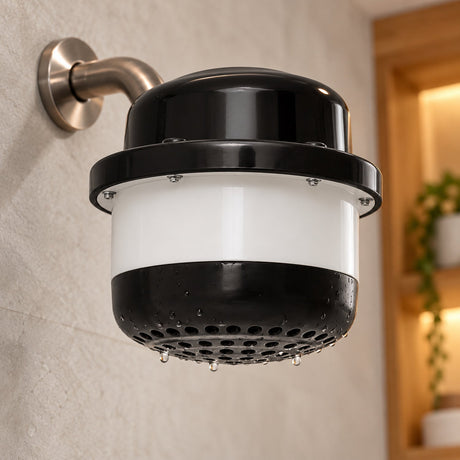 Ducha Eléctrica Victory Blanca y Negra 110 V Sin Miniducha, 16 cm