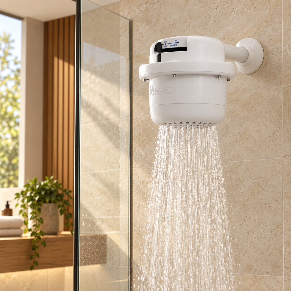 Ducha Eléctrica Fusion Blanca Sin Miniducha 220 V, 16 cm imagen 2