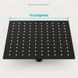 Medida nominal de regadera cuadrada de 10 pulgadas