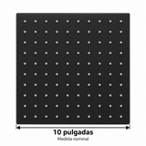 Medida nominal de regadera cuadrada negra mate de 10 pulgadas