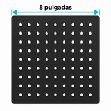 Regadera cuadrada negra mate de 8 pulgadas — 04-medidas