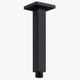 Tubo De Extensión A Techo Para Ducha Negro De 20 Cm: producto sobre fondo blanco