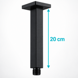 Tubo De Extensión A Techo Para Ducha Negro De 20 Cm: medida de 20 cm