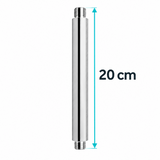 Medidas de extensión cromada de techo de 20 cm