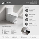 Sanitario Ecológico 1.5 LPD con Descarga al Pie – Ahorro de Agua 83%