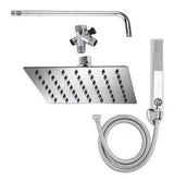 Kit Regadera Baño Metálica Ultra Plana 30 Cms Con Tubo