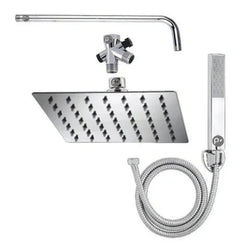 Kit Regadera Baño Metálica Ultra Plana 30 Cms Con Tubo