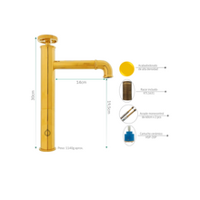 Grifería Monocontrol Lavamanos IndustryGold 30x14 cm