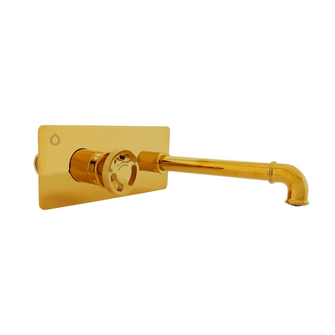 Grifería Lavamanos Monocontrol de Pared Industry Gold