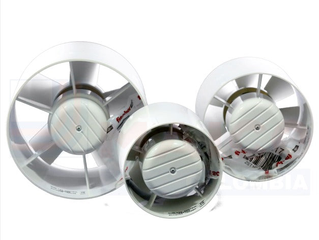 Extractor axial en tubo MAICO - referencia visual para TUBO 120 Metal