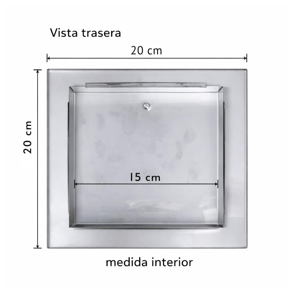 Tapa Registro 20x20 Acero Inoxidable