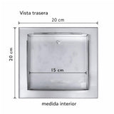 Tapa Registro 20x20 Acero Inoxidable
