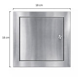 Tapa Registro Acero Inox 18x18 Cm