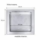 Tapa Registro Acero Inox 18x18 Cm