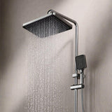 Torre de Ducha Tipo Piano Gris Cobalto Mate con Teleducha y Cabezal – Columna de Ducha Moderna Monocomando