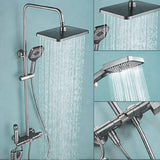 Torre de Ducha Tipo Piano Gris Cobalto Mate con Teleducha y Cabezal – Columna de Ducha Moderna Monocomando