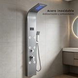 Torre de ducha Modern · Acero inoxidable 304 · 155 × 22 cm