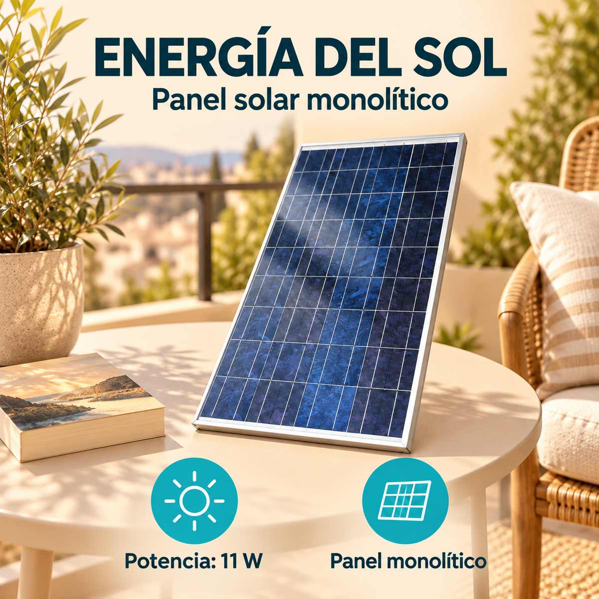Panel Solar Monolítico De 11 W — imagen 4